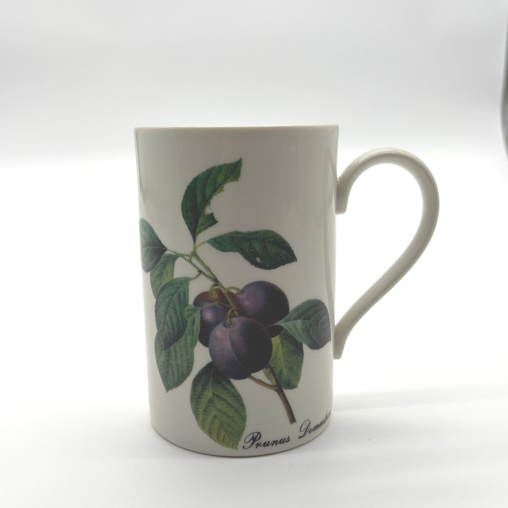 Dunoon Fine Bone China Botanical Plum Prunus White‎ Ceramic Coffee Tea Cup